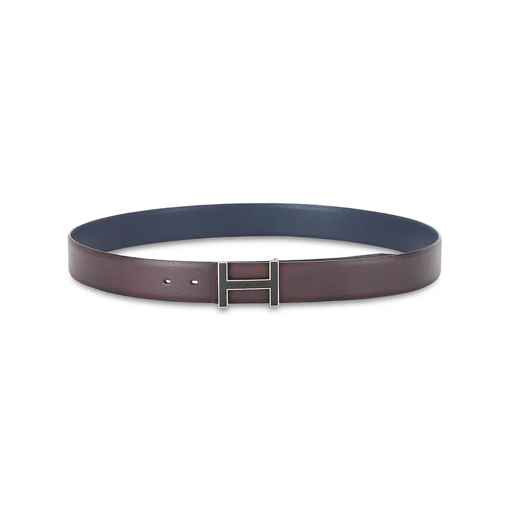 Tommy Hilfiger Randers Men's Reversible Leather Belt Brown+Navy