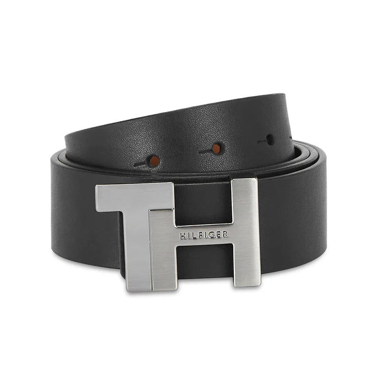 Tommy Hilfiger Skive Men's Reversible Leather Belt Black+Tan