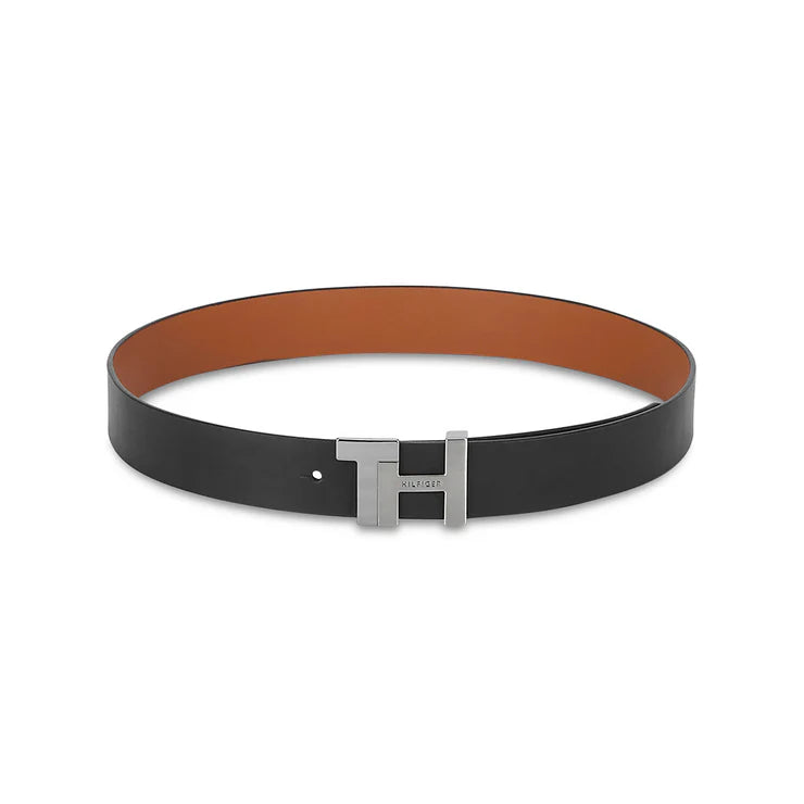 Tommy Hilfiger Skive Men's Reversible Leather Belt Black+Tan