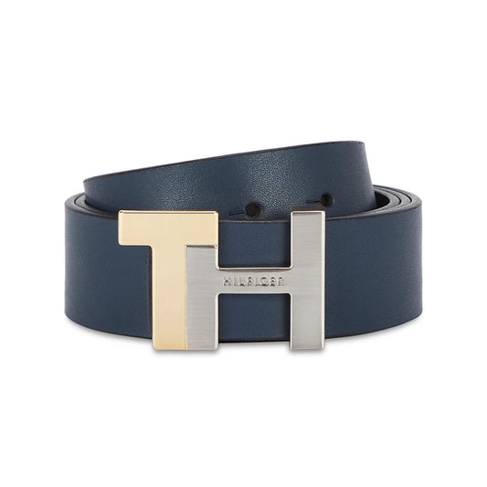 Tommy Hilfiger Skive Men's Reversible Leather Belt Navy+Brown