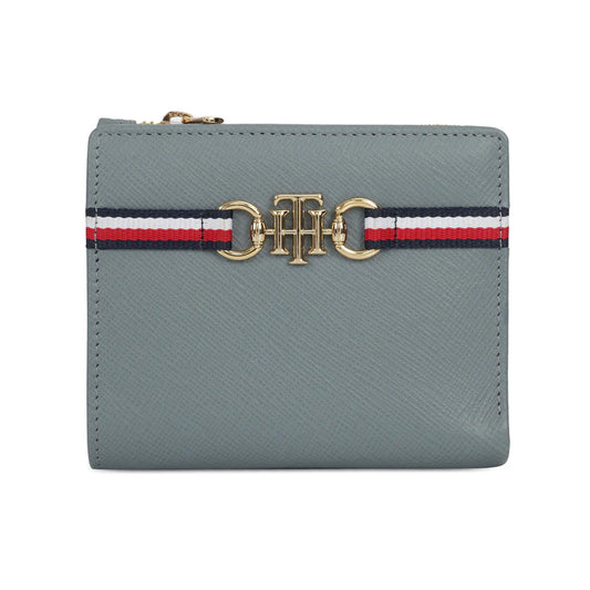 Tommy Hilfiger Kosma Women's Leather Small Wallet Powder Blue