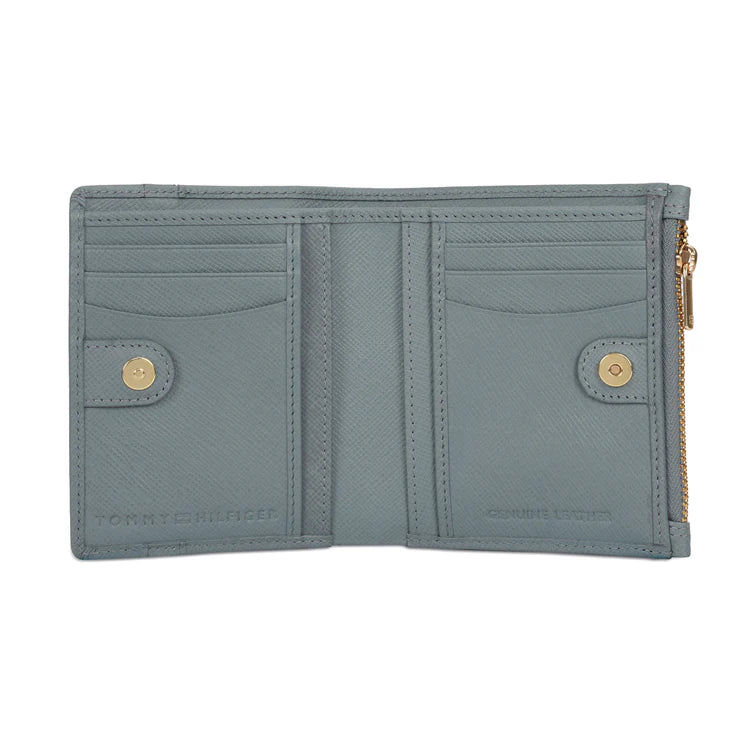 Tommy Hilfiger Kosma Women's Leather Small Wallet Powder Blue