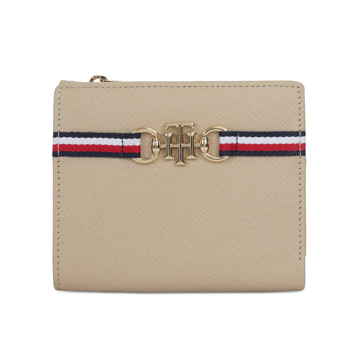 Tommy Hilfiger Kosma Women's Leather Small Wallet Powder Beige