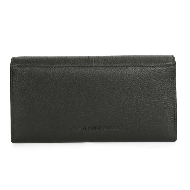 Tommy Hilfiger Alessia Women's Leather Flap Wallet With Sling Black