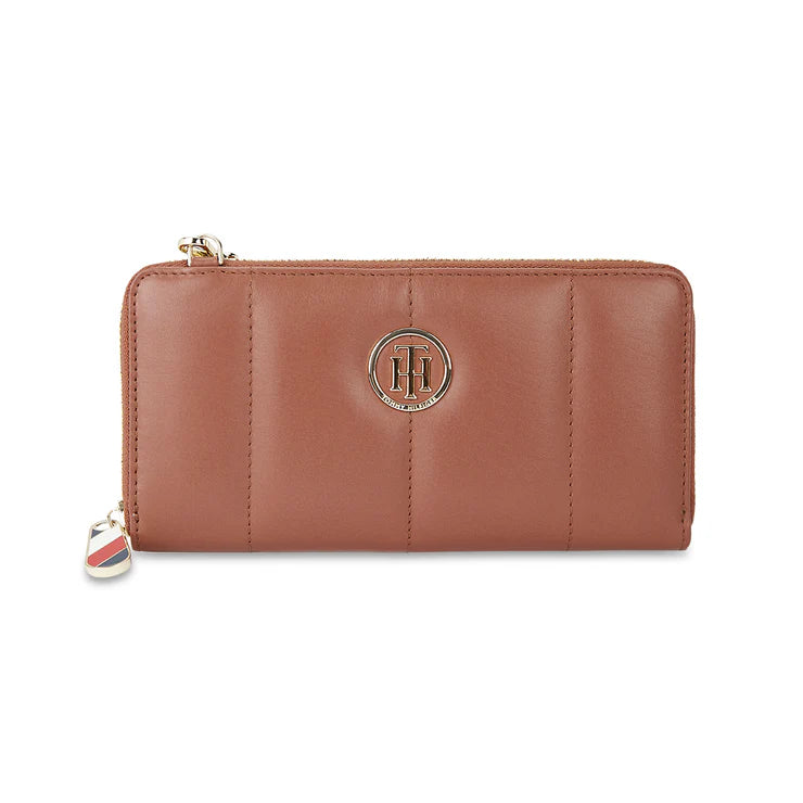 Tommy Hilfiger Bianca Women's PU Zip Around Wallet With Sling Tan