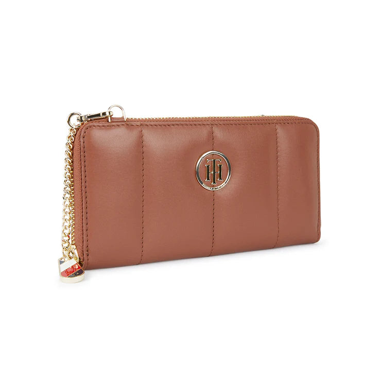 Tommy Hilfiger Bianca Women's PU Zip Around Wallet With Sling Tan