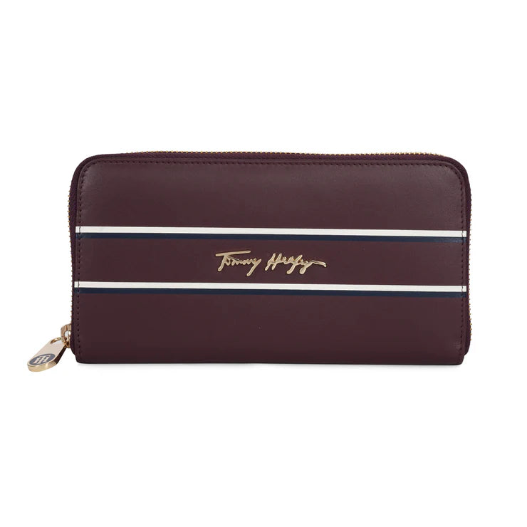 Tommy Hilfiger Greta Women's Leather Zip Around Wallet Wine