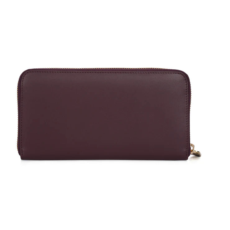 Tommy Hilfiger Greta Women's Leather Zip Around Wallet Wine