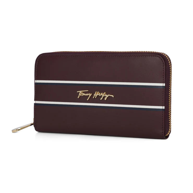 Tommy Hilfiger Greta Women's Leather Zip Around Wallet Wine