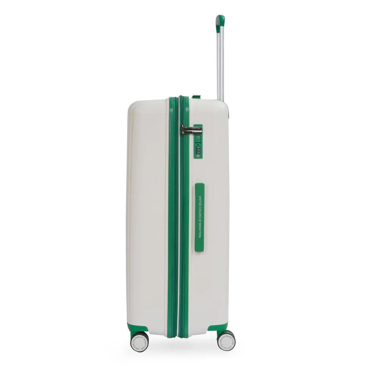 United Colors of Benetton Emerald Hard Luggage White