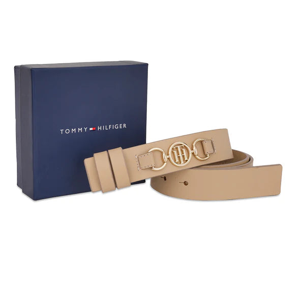 Tommy Hilfiger Kushina Women's Non Reversible Belt Beige