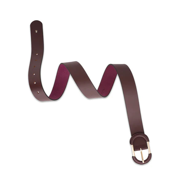 Tommy Hilfiger Shizune Women's Non Reversible Belt Wine