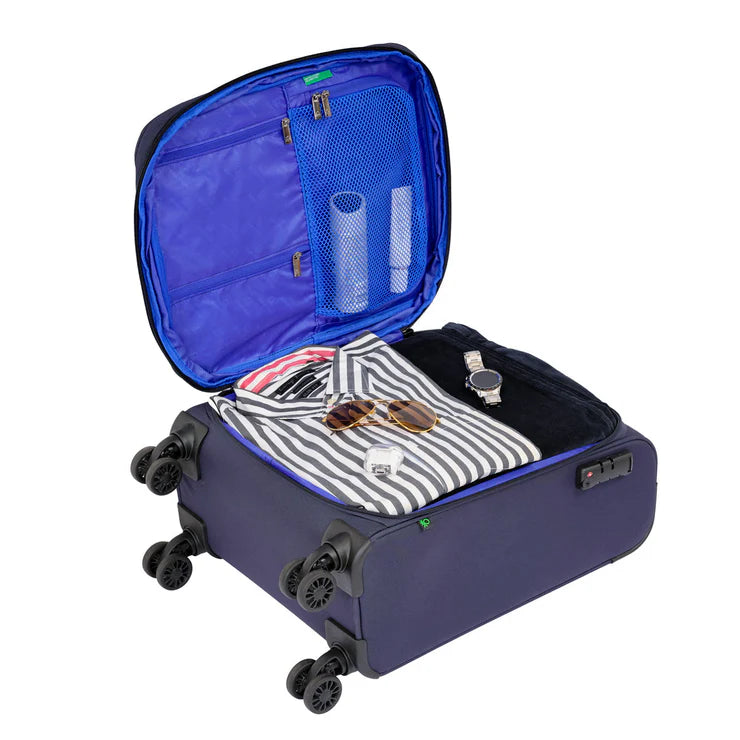 United Colors of Benetton Archimedes Soft Luggage Navy+Teal Blue