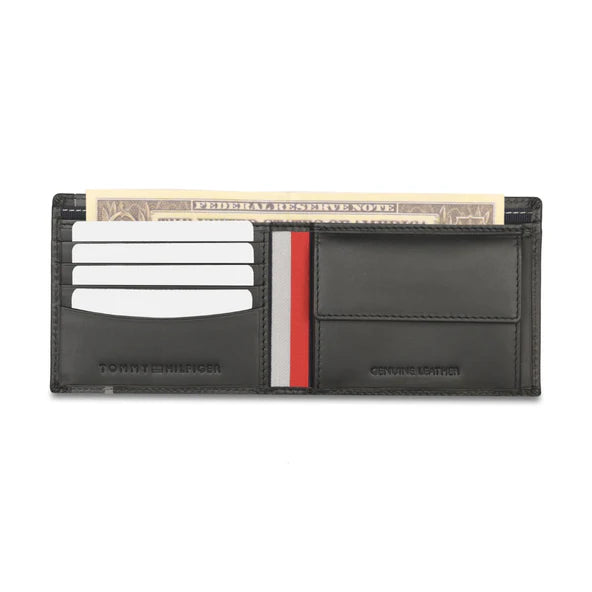 Tommy Hilfiger Bruce Men's Global Coin Wallet Black