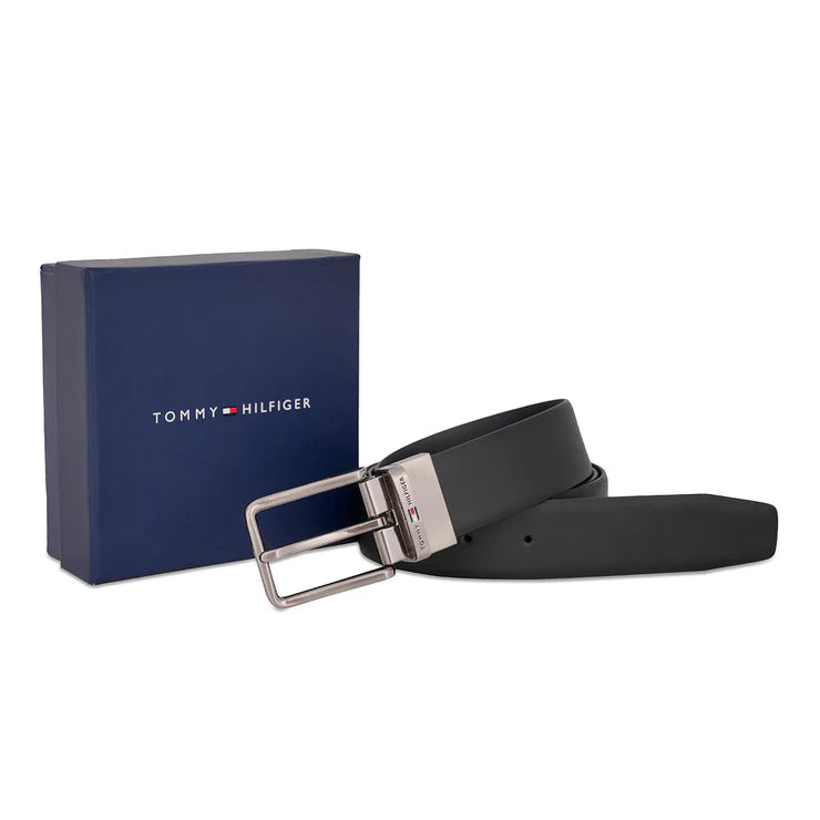 Tommy Hilfiger Glenwood Men Reversible Belt Black+Navy