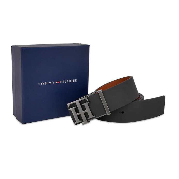 Tommy Hilfiger Simsbury Men's Reversible Belt Black+Tan