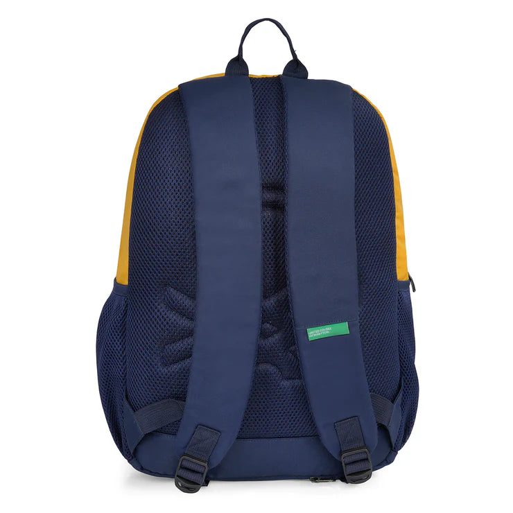 United Colors of Benetton Wilder Back to School Backpack Yellow+Navy