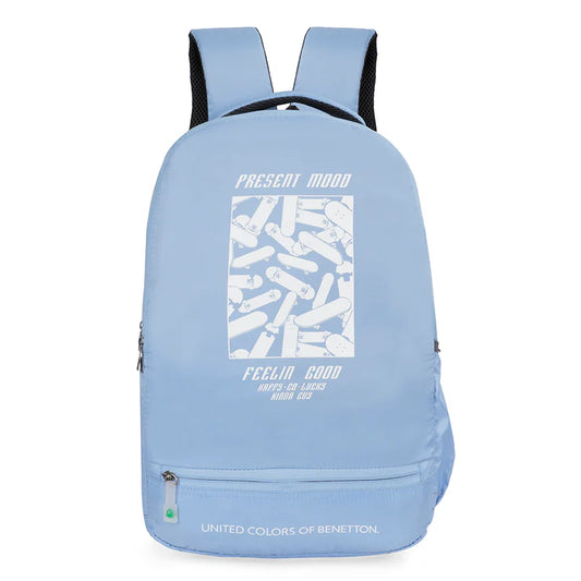 United Colors of Benetton Skater Back to School Backpack Light Blue