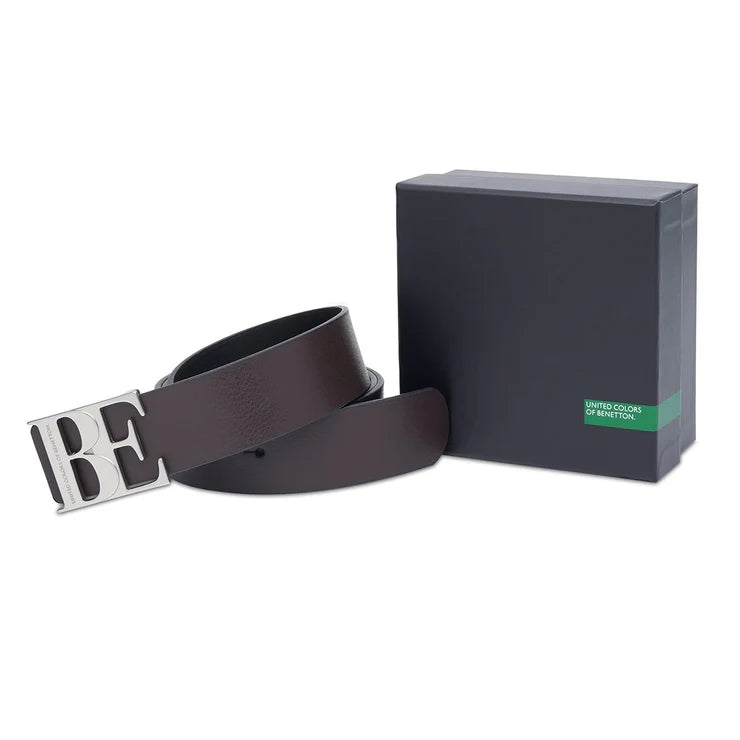 United Colors of Benetton Becco Men's Reversible Belt Brown+Black