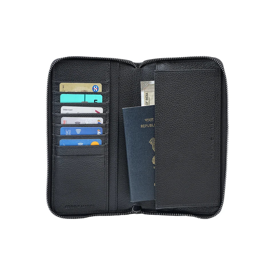 Tommy Hilfiger Archibald Men's Passport Case Black