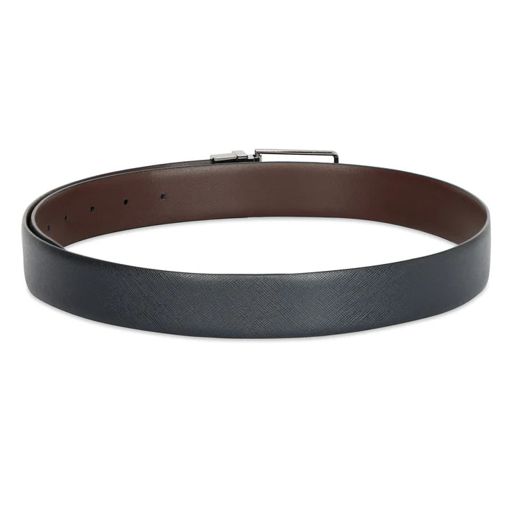 Tommy Hilfiger Walston Men's Leather Reversible Belt Navy+Brown