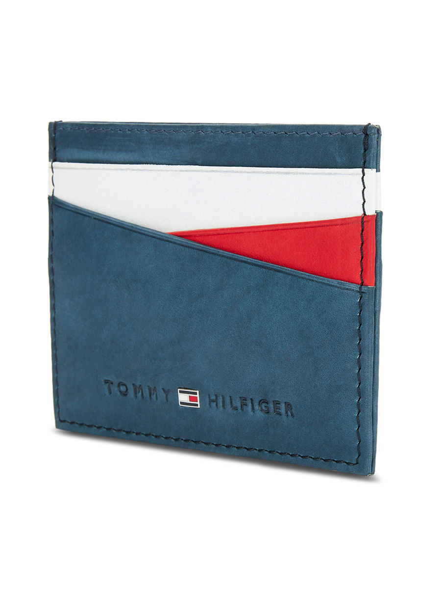 Tommy Hilfiger Accessories Churchill Leather Card Holder Navy