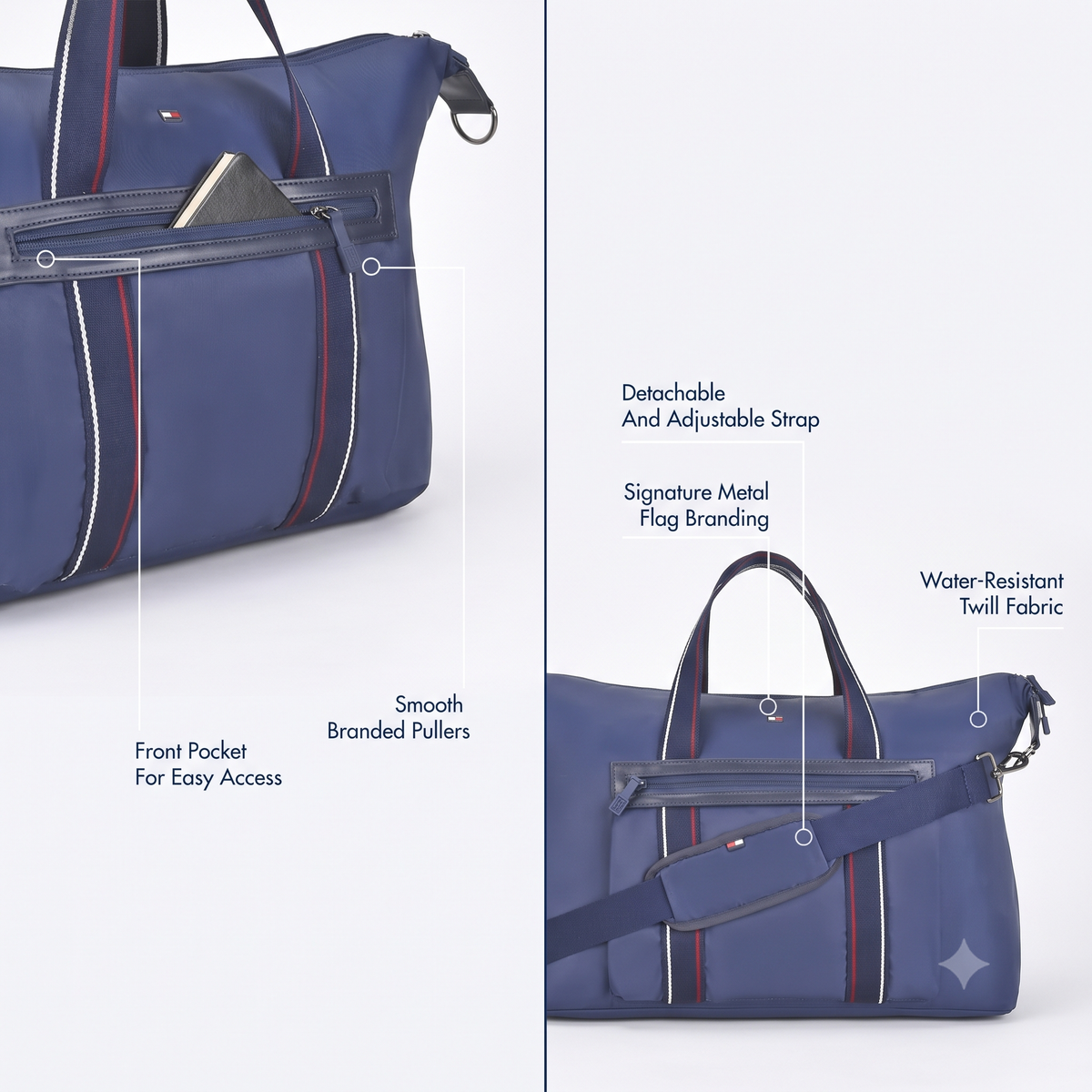 Tommy Hilfiger Lingon Unisex Duffel Bag Navy