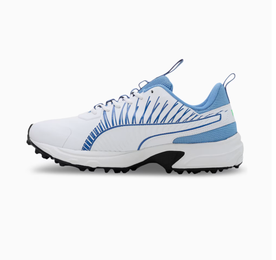 Puma Cricket Square PUMA White-Blue Glimmer Cricket Shoes