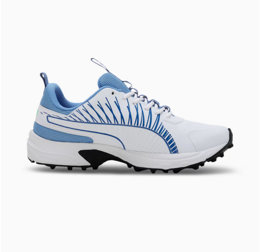 Puma Cricket Square PUMA White-Blue Glimmer Cricket Shoes