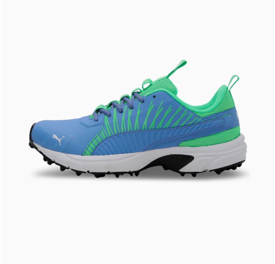 Puma Cricket Square Blue Glimmer-Elektro Green Cricket Shoes