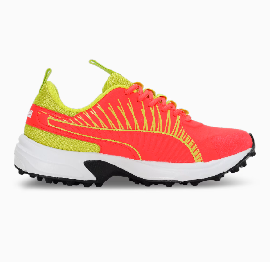 Puma Cricket Square Red Blast-Nrgy Yellow Cricket Shoes