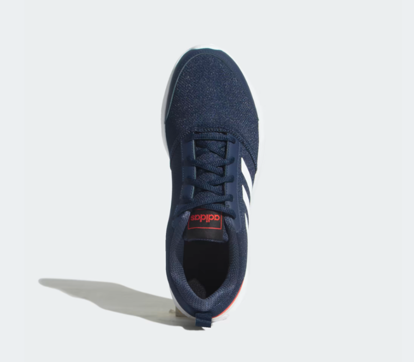 Adidas Adivat Navy White Red Running Shoes Pair Top View