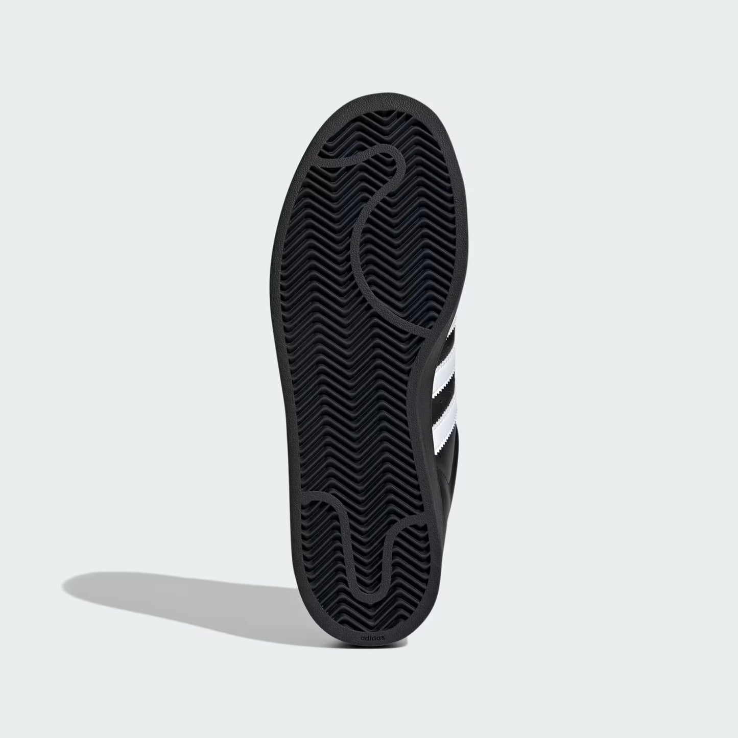Outsole of adidas Superstar II Shoes showing herringbone traction pattern and durable rubber sole
