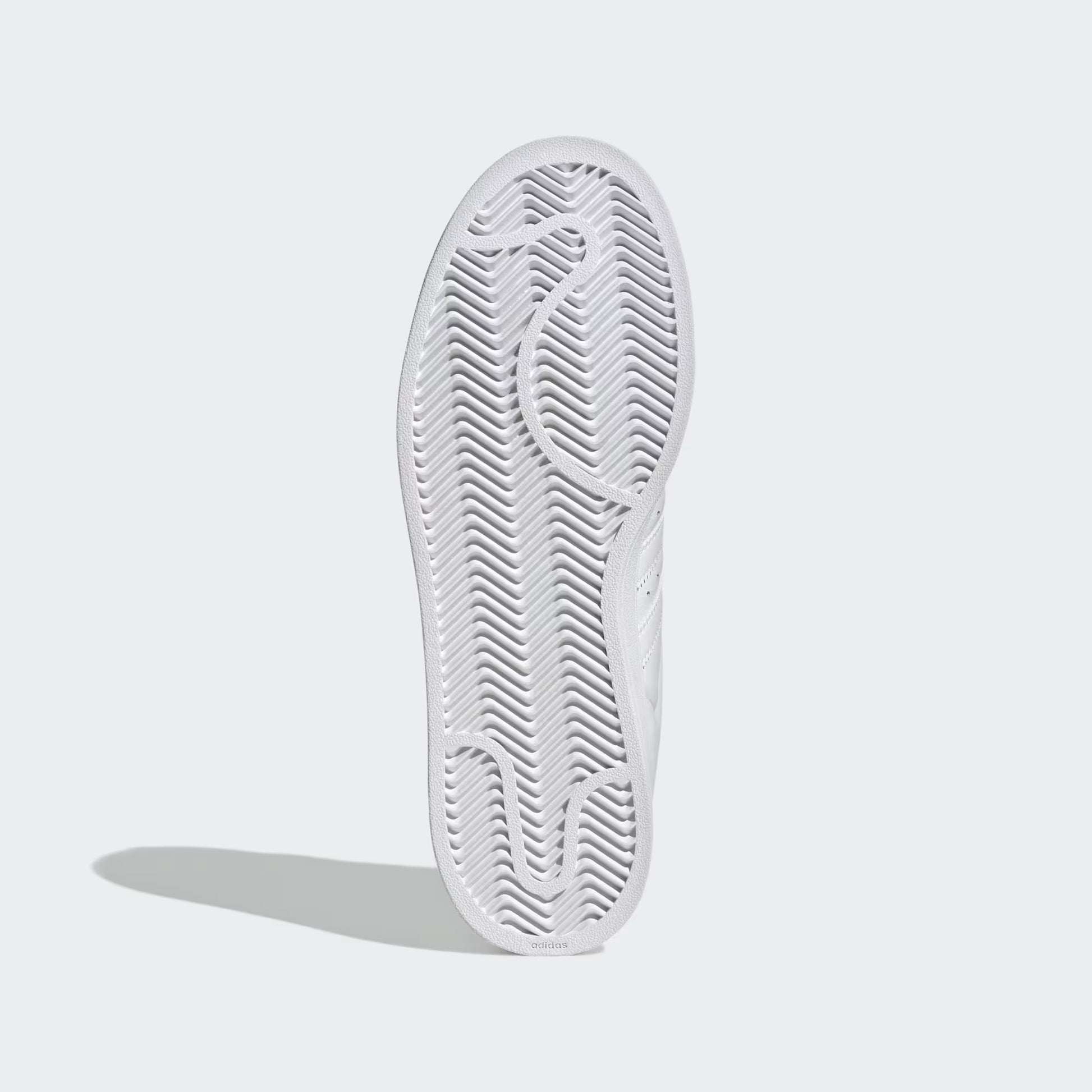 Outsole of adidas Superstar II Shoes showing herringbone traction pattern and durable rubber sole