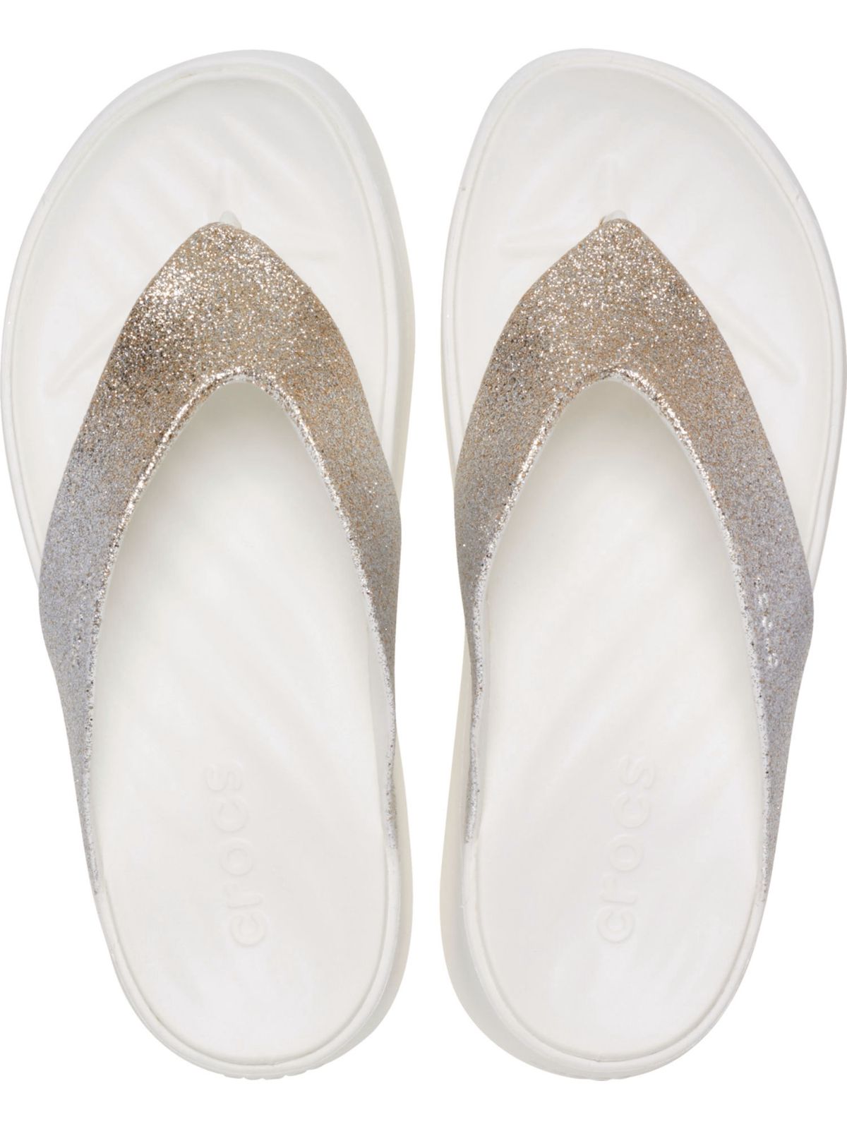 Crocs Getaway Chunky Glitter Platform Flip 210654-100