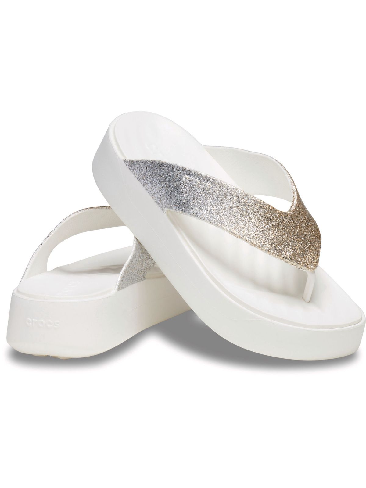 Crocs Getaway Chunky Glitter Platform Flip 210654-100