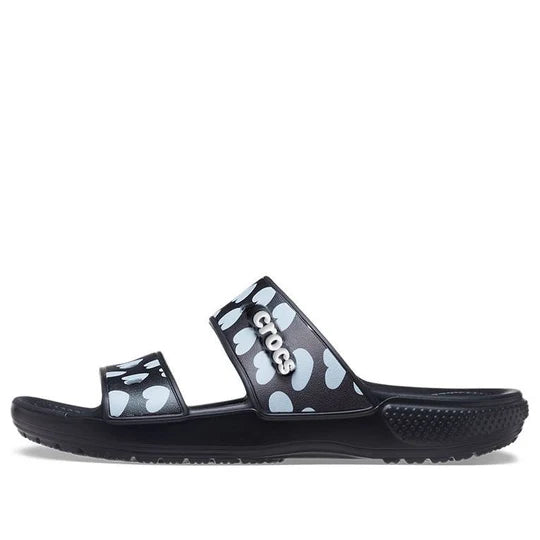 Crocs Heart Print Sandal Black/White